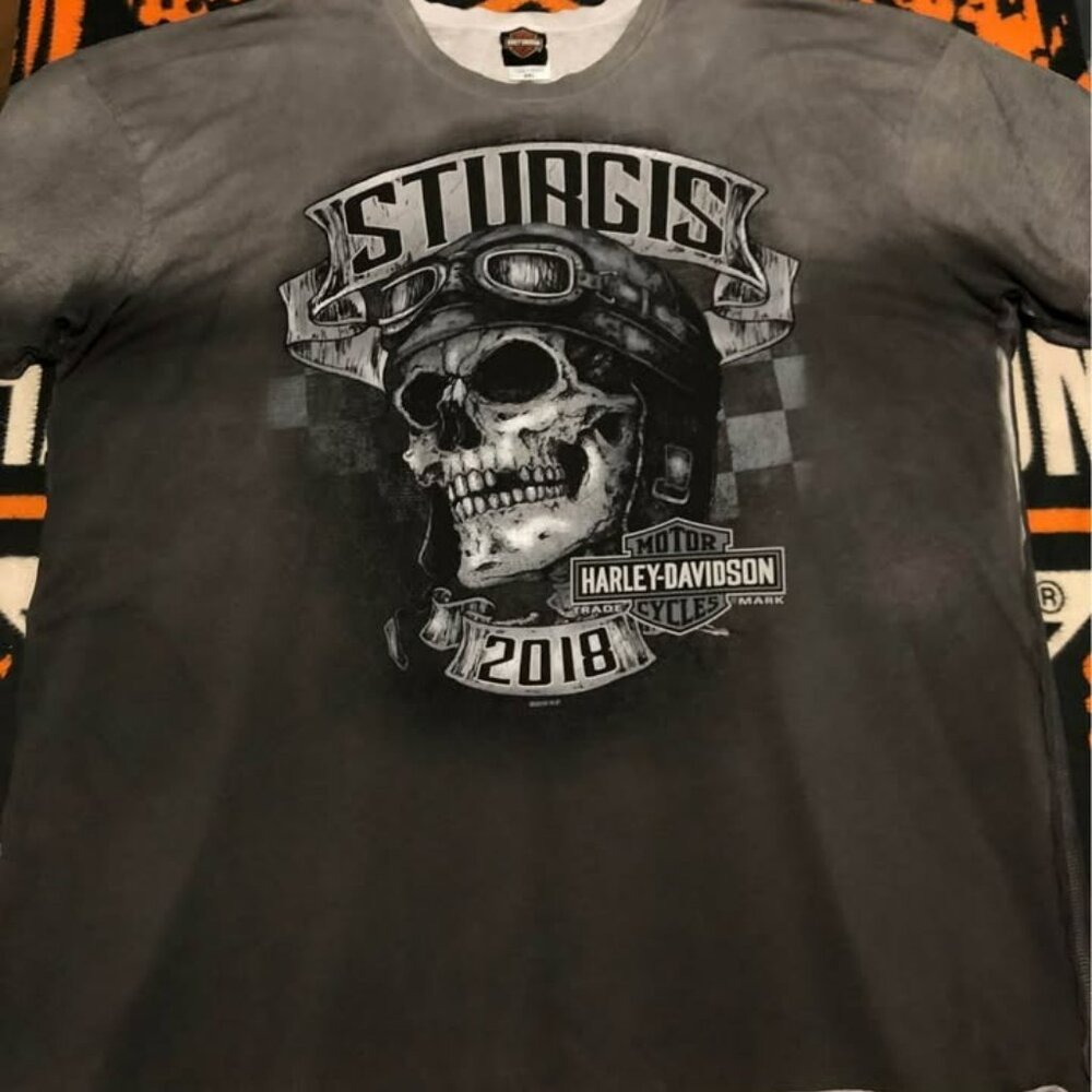 Harley-Davidson Sturgis 2018 3XL T-Shirt Skull Graphic, Black Hills Rally